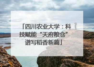 四川农业大学：科技赋能“天府粮仓”谱写稻香新篇