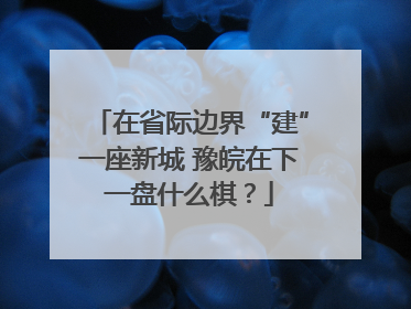 在省际边界“建”一座新城 豫皖在下一盘什么棋？
