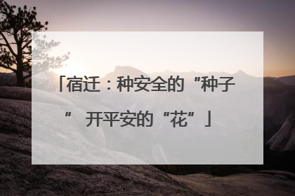 宿迁：种安全的“种子” 开平安的“花”