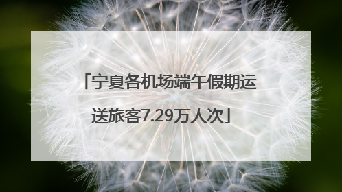 宁夏各机场端午假期运送旅客7.29万人次