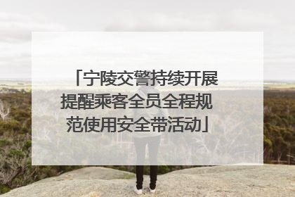 宁陵交警持续开展提醒乘客全员全程规范使用安全带活动