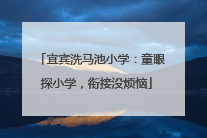 宜宾洗马池小学：童眼探小学，衔接没烦恼