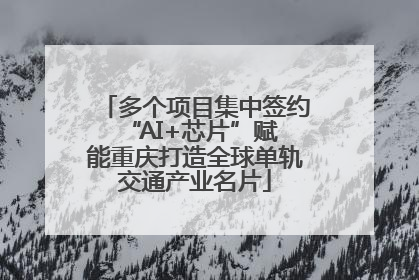 多个项目集中签约 “AI+芯片”赋能重庆打造全球单轨交通产业名片