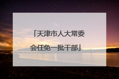 天津市人大常委会任免一批干部