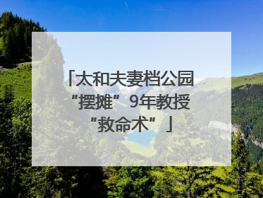 太和夫妻档公园“摆摊”9年教授“救命术”