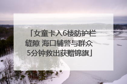 女童卡入6楼防护栏缝隙 海口辅警与群众5分钟救出获赠锦旗