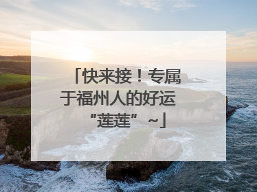 快来接！专属于福州人的好运“莲莲”~