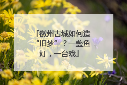 徽州古城如何造“旧梦”？一盏鱼灯，一台戏