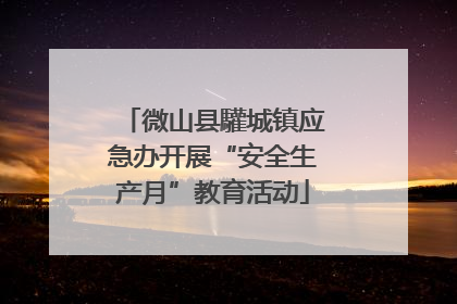 微山县驩城镇应急办开展“安全生产月”教育活动