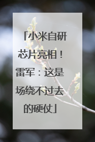 小米自研芯片亮相！雷军：这是场绕不过去的硬仗