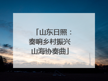 山东日照：奏响乡村振兴山海协奏曲