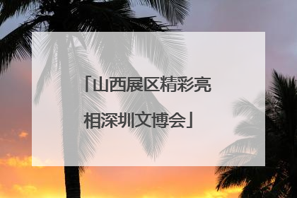 山西展区精彩亮相深圳文博会