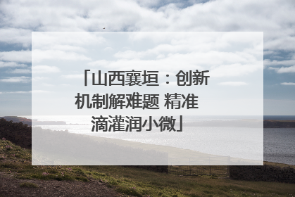 山西襄垣：创新机制解难题 精准滴灌润小微