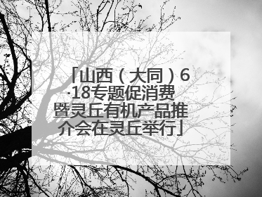 山西（大同）6·18专题促消费暨灵丘有机产品推介会在灵丘举行