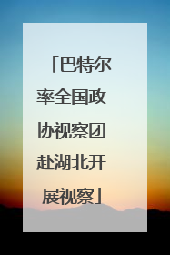 巴特尔率全国政协视察团赴湖北开展视察
