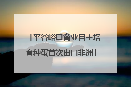 平谷峪口禽业自主培育种蛋首次出口非洲
