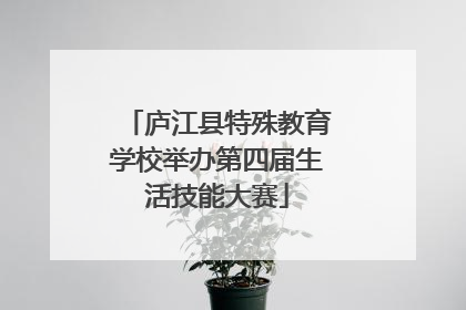 庐江县特殊教育学校举办第四届生活技能大赛