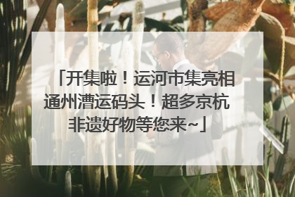 开集啦！运河市集亮相通州漕运码头！超多京杭非遗好物等您来~