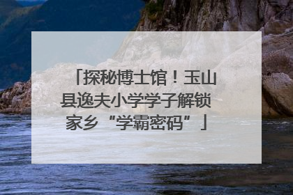 探秘博士馆！玉山县逸夫小学学子解锁家乡“学霸密码”
