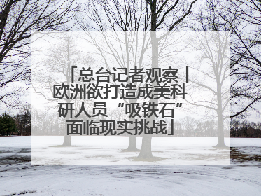 总台记者观察丨欧洲欲打造成美科研人员“吸铁石”面临现实挑战