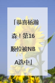 恭喜杨瀚森！第16顺位被NBA选中