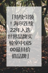 持续引领！海尔连续22年入选世界品牌实验室中国500最具价值品牌