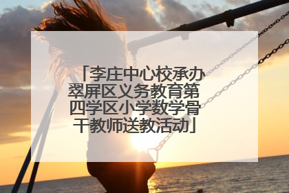 李庄中心校承办翠屏区义务教育第四学区小学数学骨干教师送教活动