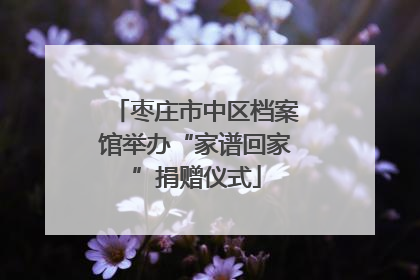 枣庄市中区档案馆举办“家谱回家”捐赠仪式