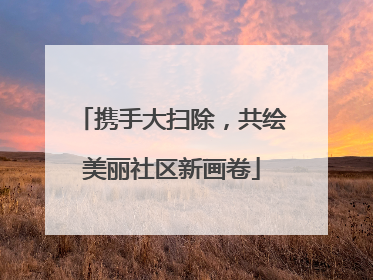 携手大扫除，共绘美丽社区新画卷