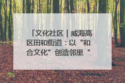 文化社区｜威海高区田和街道：以“和合文化”创造邻里“和合之美”