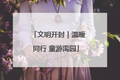 文明开封｜温暖同行 童游禹园