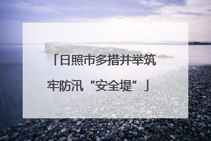 日照市多措并举筑牢防汛“安全堤”