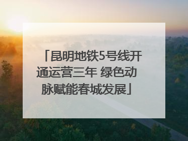 昆明地铁5号线开通运营三年 绿色动脉赋能春城发展