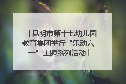 昆明市第十七幼儿园教育集团举行“乐动六一”主题系列活动
