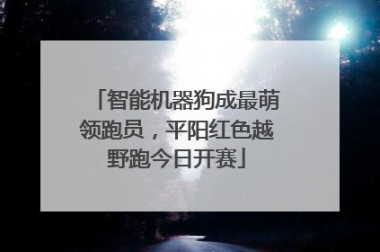 智能机器狗成最萌领跑员，平阳红色越野跑今日开赛
