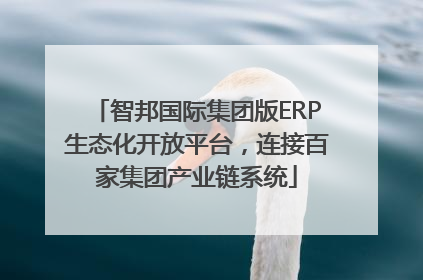智邦国际集团版ERP生态化开放平台，连接百家集团产业链系统
