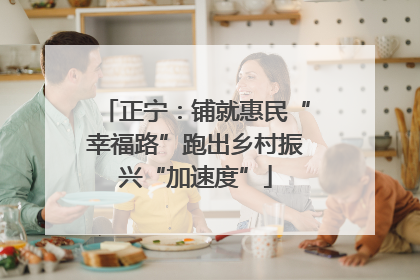 正宁:铺就惠民“幸福路”跑出乡村振兴“加速度”
