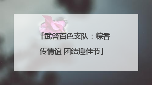 武警百色支队：粽香传情谊 团结迎佳节