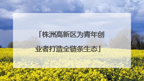 株洲高新区为青年创业者打造全链条生态
