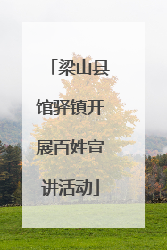 梁山县馆驿镇开展百姓宣讲活动