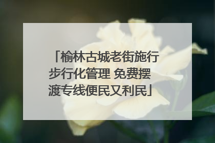 榆林古城老街施行步行化管理 免费摆渡专线便民又利民