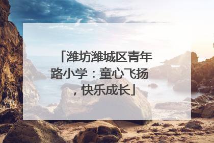 潍坊潍城区青年路小学：童心飞扬，快乐成长