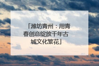 潍坊青州：用青春创意绽放千年古城文化繁花