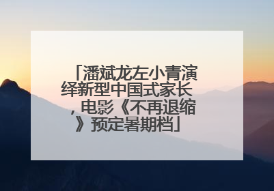 潘斌龙左小青演绎新型中国式家长，电影《不再退缩》预定暑期档