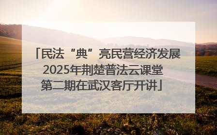 民法“典”亮民营经济发展 2025年荆楚普法云课堂第二期在武汉客厅开讲