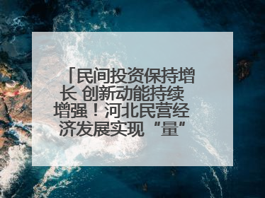 民间投资保持增长 创新动能持续增强！河北民营经济发展实现“量”“质”双提升