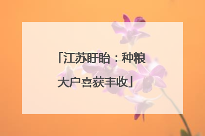江苏盱眙：种粮大户喜获丰收