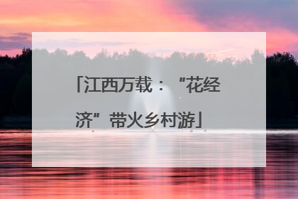 江西万载：“花经济”带火乡村游