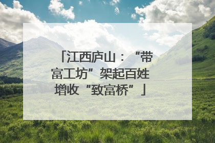 江西庐山：“带富工坊”架起百姓增收“致富桥”