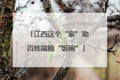江西这个“家”助百姓端稳“饭碗”